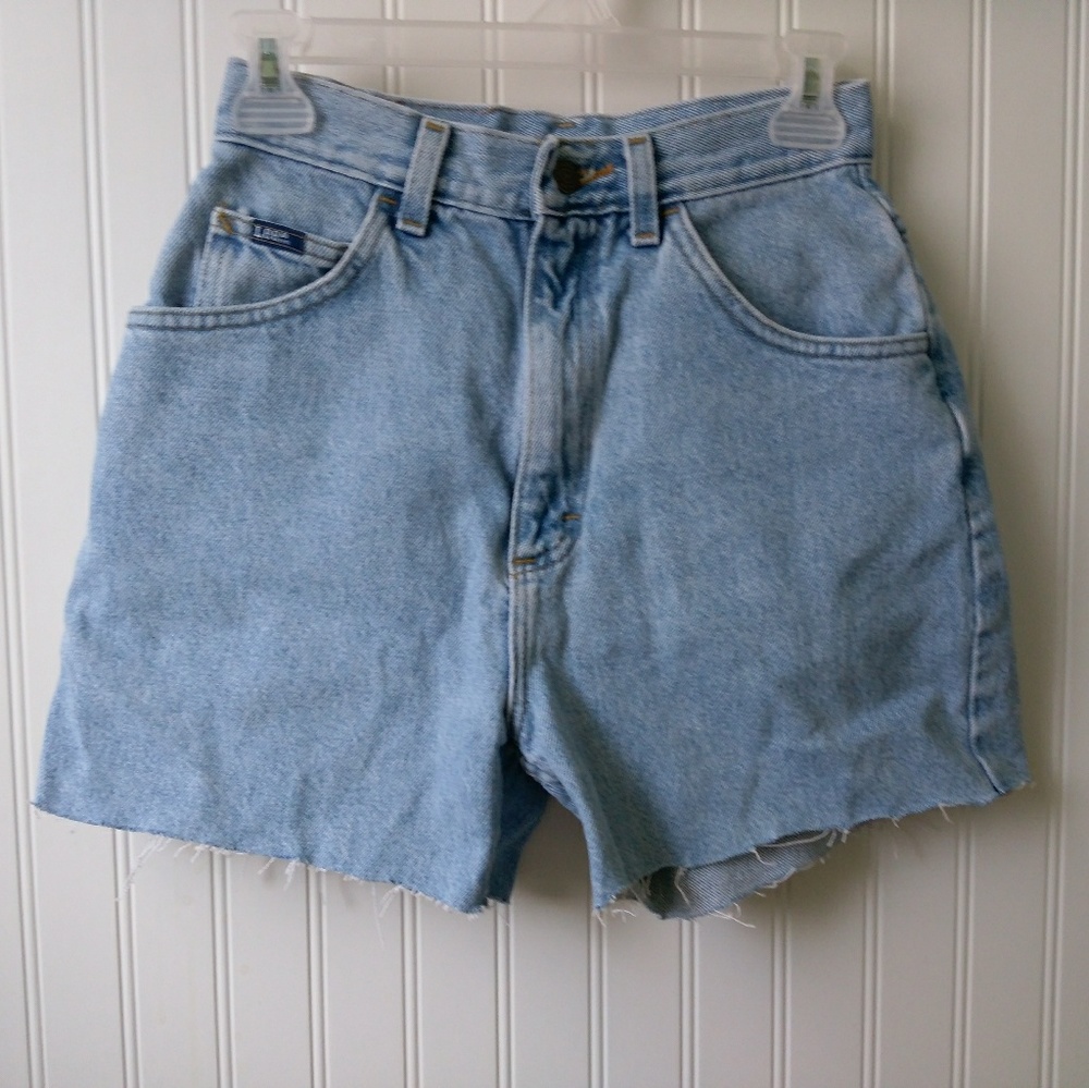 High waisted jean cutoffs